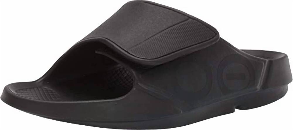 NEW OOFOS men's ooahh sport flex sandal in matte black
